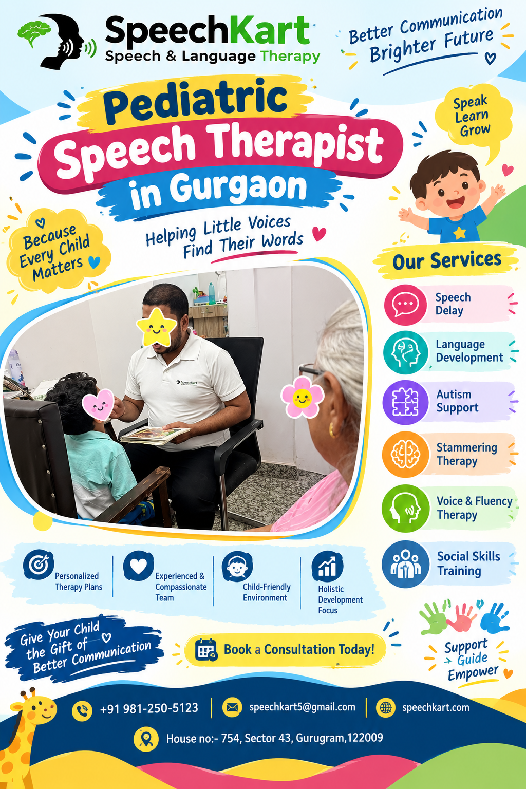 Pediatric Speech Therapist in Gurgaon